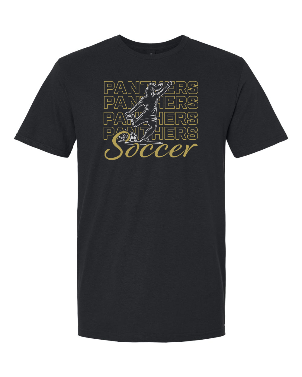 Panthers Soccer Girl T-shirt - Image 1